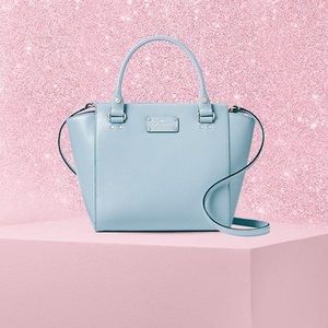Kate Spade Small Camryn Wellesley Blue Dawn Crossbody Handbag